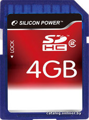 КАРТА ПАМЯТИ Silicon Power SDHC 4GB class4